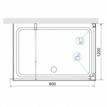 Душевая перегородка RGW Walk In WA-005B 80x120