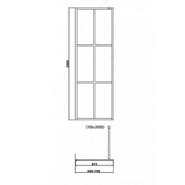 Душевая перегородка RGW Walk In WA-11 70 см