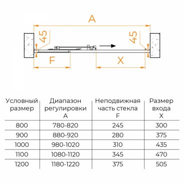 Душевая дверь RGW Classic CL-111 80 см