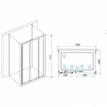 Душевой уголок RGW Classic CL-30 P (CL-11+2Z-050-1) 100x100