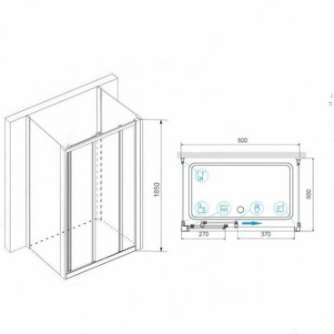 Душевой уголок RGW Classic CL-30 P (CL-11+2Z-050-1) 80x80