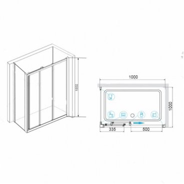 Душевой уголок RGW Classic CL-30 (CL-11+Z-050-1) 100x100