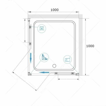 Душевой уголок RGW Classic CL-34 100x100