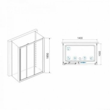 Душевой уголок RGW Classic CL-40 P (CL-11+2Z-050-1) 140x100