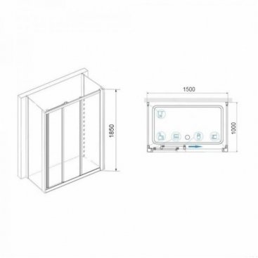 Душевой уголок RGW Classic CL-40 P (CL-11+2Z-050-1) 150x100