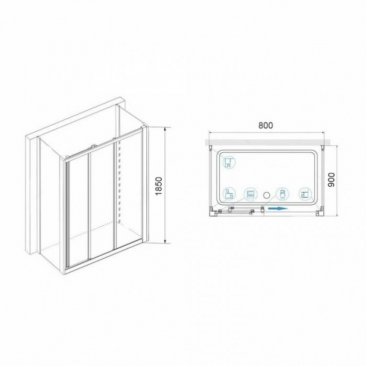 Душевой уголок RGW Classic CL-40 P (CL-11+2Z-050-1) 80x90