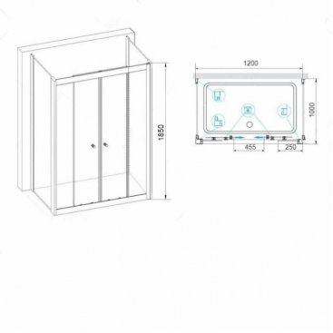 Душевой уголок RGW Classic CL-43 P (CL-10+2Z-050-1) 120x100