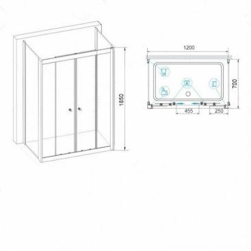 Душевой уголок RGW Classic CL-43 P (CL-10+2Z-050-1) 120x70