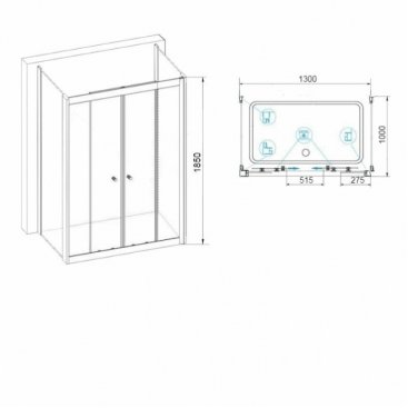 Душевой уголок RGW Classic CL-43 P (CL-10+2Z-050-1) 130x100