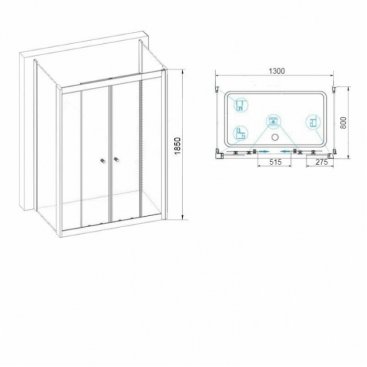 Душевой уголок RGW Classic CL-43 P (CL-10+2Z-12) 130x80