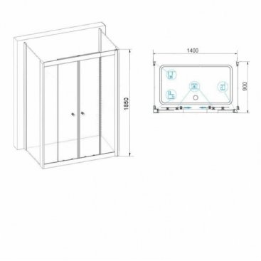 Душевой уголок RGW Classic CL-43 P (CL-10+2Z-050-1) 140x90