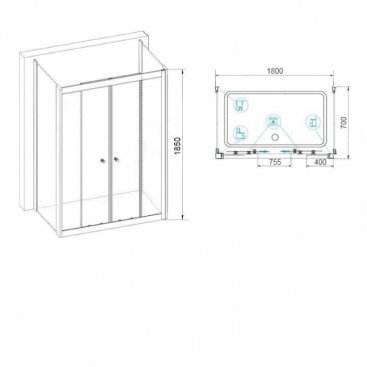 Душевой уголок RGW Classic CL-43 P (CL-10+2Z-050-1) 180x70