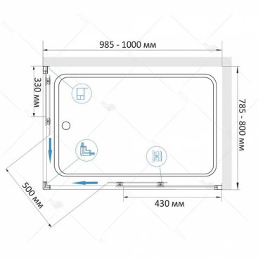 Душевой уголок RGW Classic CL-44 100x80