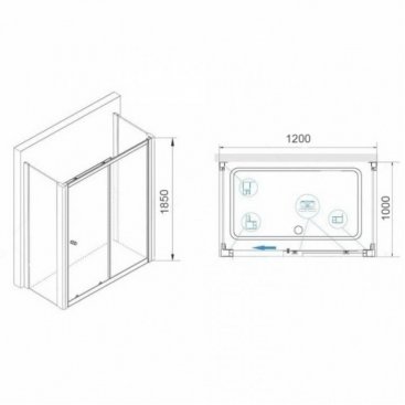 Душевой уголок RGW Classic CL-45 P (CL-12+2Z-050-1) 120x100