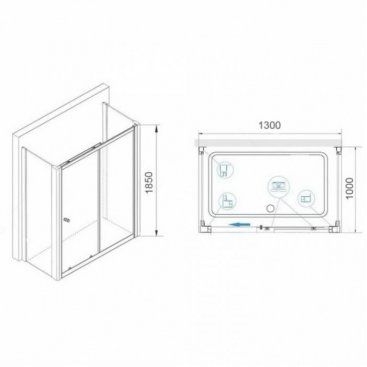 Душевой уголок RGW Classic CL-45 P (CL-12+2Z-050-1) 130x100