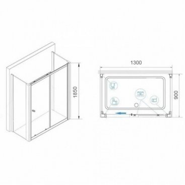 Душевой уголок RGW Classic CL-45 P (CL-12+2Z-050-1) 130x90