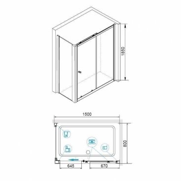 Душевой уголок RGW Classic CL-45 (CL-12+Z-12) 150x80