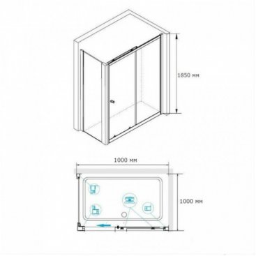 Душевой уголок RGW Classic CL-48-1 100x100