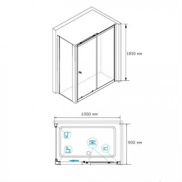 Душевой уголок RGW Classic CL-48 В 100x90