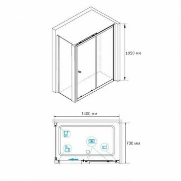 Душевой уголок RGW Classic CL-48 140x70