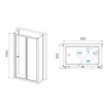 Душевой уголок RGW Classic CL-31 P (CL-21+2Z-12) 80x80