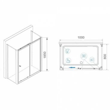 Душевой уголок RGW Classic CL-45 P (CL-12+2Z-12) 100x80