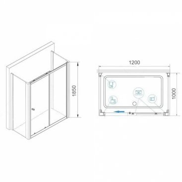 Душевой уголок RGW Classic CL-45 P (CL-12+2Z-12) 120x100