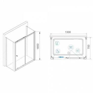 Душевой уголок RGW Classic CL-45 P (CL-12+2Z-12) 130x70