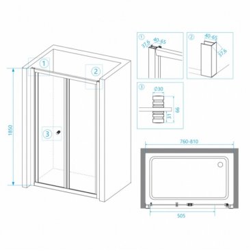 Душевая дверь RGW Classic CL-21 80 см стекло прозрачное