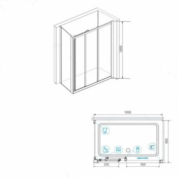 Душевой уголок RGW Classic CL-40-1 100x90