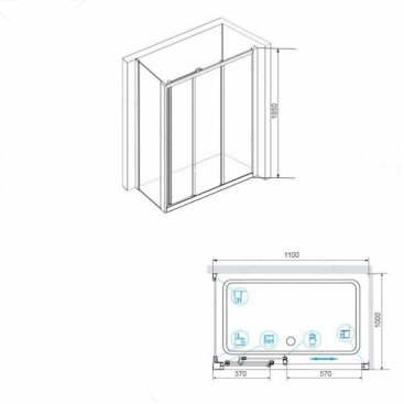 Душевой уголок RGW Classic CL-40-1 110x100