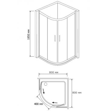 Душевой уголок RGW Classic CL-51 80x80 стекло шиншилла