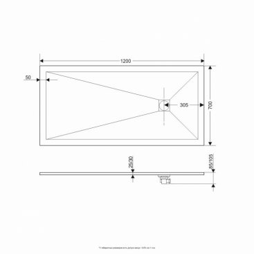 Душевой поддон RGW ST-0127W 120x70