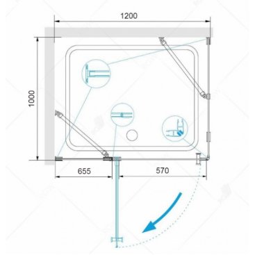 Душевой уголок RGW Hotel HO-044 120x100