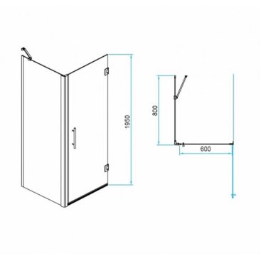 Душевой уголок RGW Hotel HO-045-1B 60x80