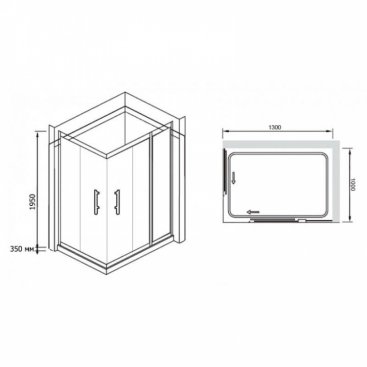 Душевой уголок RGW Hotel HO-42 130x100