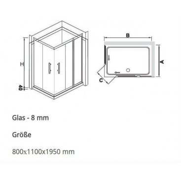 Душевой уголок RGW Hotel HO-42 110x80