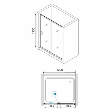 Душевая дверь RGW Passage РА-016 120 прозрачная