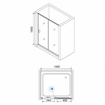 Душевая дверь RGW Passage РА-016 140 прозрачная