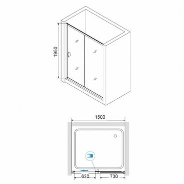 Душевая дверь RGW Passage РА-016 150 прозрачная