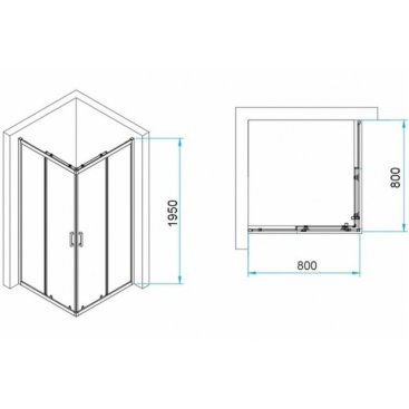 Душевой уголок RGW Passage PA-030B 80x80