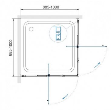 Душевой уголок RGW Passage PA-038B 90x90