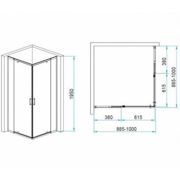 Душевой уголок RGW Passage PA-038B 90x90