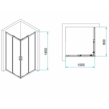 Душевой уголок RGW Passage PA-040B 100x80