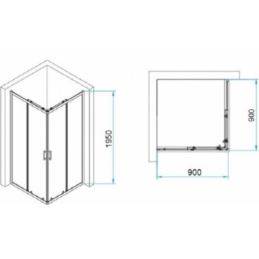 Душевой уголок RGW Passage PA-030B 90x90