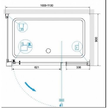 Душевой уголок RGW Passage PA-078-1 100x90