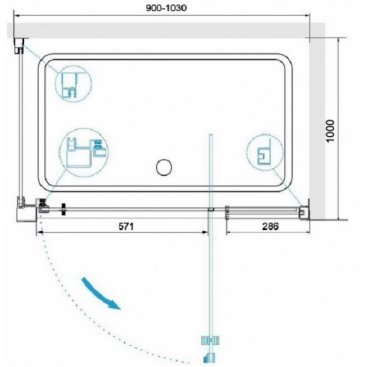 Душевой уголок RGW Passage PA-078-1 90x100