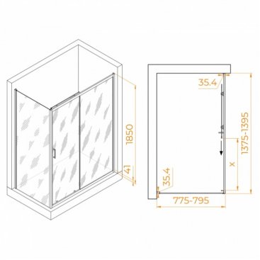 Душевой уголок RGW Passage PA-145 140x80