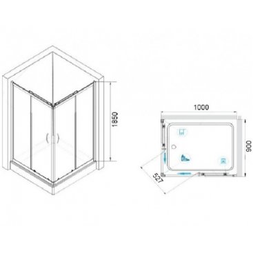 Душевой уголок RGW Passage PA-146B 100x90