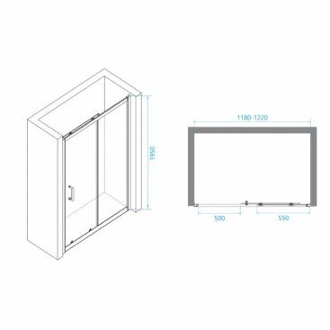 Душевая дверь RGW Passage PA-14G 120 см